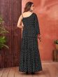 Black Navratri Style Gown In Georgette