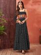 Black Navratri Style Gown In Georgette