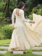 Ivory Cream Mirror Work Gown