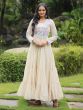 Ivory Cream Mirror Work Gown