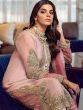 Pink Embroidered Straight Cut Pakistani Salwar Kameez