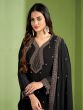 Black Georgette Salwar Kameez In Pant Style