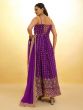 Purple Zari Embroidered Anarkali Salwar Suit In Georgette