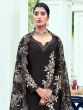 Black Chinon Silk Floral Embellished Salwar Suit With Palazzo Style