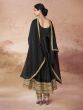 Black Zari Work Enhanced Georgette Salwar Suit In Anarkali Style