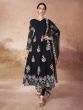 Black Thread Work Enhanced Georgette Anarkali Suit