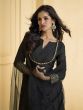 Black Anarkali Style Salwar Suit With Net Dupatta