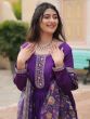 Violet Purple Anarkali Style Readymade Salwar Suit