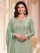 Pista Green Pant Style Salwar Suit In Georgette