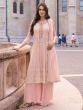 Pink Front Slit Styled Anarkali Salwar Kameez In Georgette