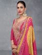 Magenta Pink Gota Patti Embroidered Palazzo Salwar Suit In Bandhej