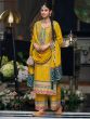 Yellow Zari Embroidered Salwar Suit In Palazzo Style