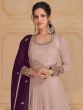 Dusty Pink Anarkali Suit With Full Sleeves