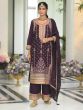 Wine Palazzo Salwar Suit With Readymade Kameez