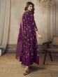 Purple Silk Readymade Salwar Suit With Dupatta