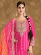 Pink Embroidered Salwar Suit With Full Sleeves