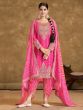 Pink Embroidered Salwar Suit With Full Sleeves