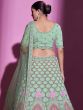 Green Thread Embroidered Bridesmaid Lehenga Choli