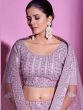 Purple Sequined Bridesmaid Lehenga Choli With Dupatta