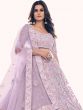 Purple Thread Embroidered Lehenga Choli In Net