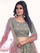 Green Embroidered Bridesmaid Lehenga Choli With Dupatta