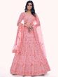 Peach Bridesmaid Lehenga Choli With Dupatta