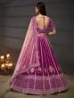 Magenta Zari Embroidered Bridal Designer Lehenga Choli In Silk
