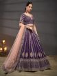 Midnight Purple Wedding Lehenga Choli In Heavy Embroidery