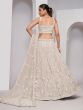 Off White Sequins Work Bridesmaid Lehenga Choli