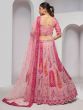 Rose Pink Traditional Bridal Lehenga Choli In Silk