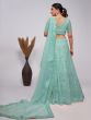 Turquoise Party Wear Lehenga Choli With Dupatta