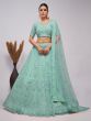 Turquoise Party Wear Lehenga Choli With Dupatta