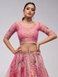 Pink Bridal Lehenga Choli In Zari Embellishments