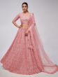 Pink Stone Embroidered Wedding Lehenga Choli