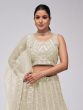 Ivory Cream Sequins Embellished Lehenga Set