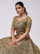 Olive Green Heavy Zari Embroidered Lehenga Choli