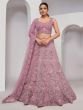 Lilac Bridesmaid Lehenga Choli In Zari Work