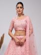 Pink Bridesmaid Lehenga Choli In Thread Work