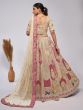 Beige Zari Embroidered Traditional Lehenga Choli