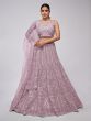 Mauve Embroidered Lehenga Choli With Dupatta