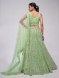 Green Sequins Worl Wedding Lehenga Choli