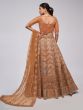 Orange Heavy Zari Embellished Lehenga Choli