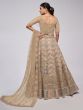 Cream Wedding Lehenga Set In Heavy Zari Work