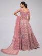 Baby Pink Bridesmaid Embroidered Lehenga Choli