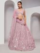 Pink Party Lehenga Choli With Dupatta In Net