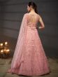 Pink Bridesmaid Lehenga Choli In Sequins Embroidery Work