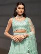 Light Turquoise Heavy Embroidered Lehenga Choli