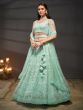 Light Turquoise Heavy Embroidered Lehenga Choli