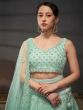 Sea Green Net Lehenga Choli In Heavy Embroidery