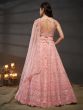 Pink Heavy Embroidered Net Lehenga Choli